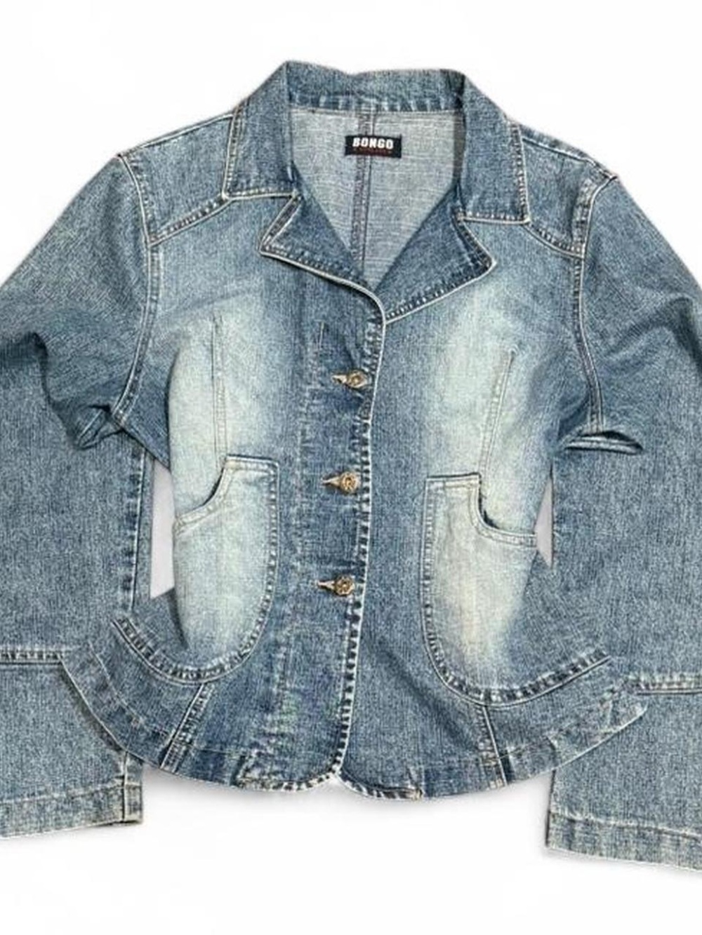 Y2K Bongo Bondage Faded Denim Jacket